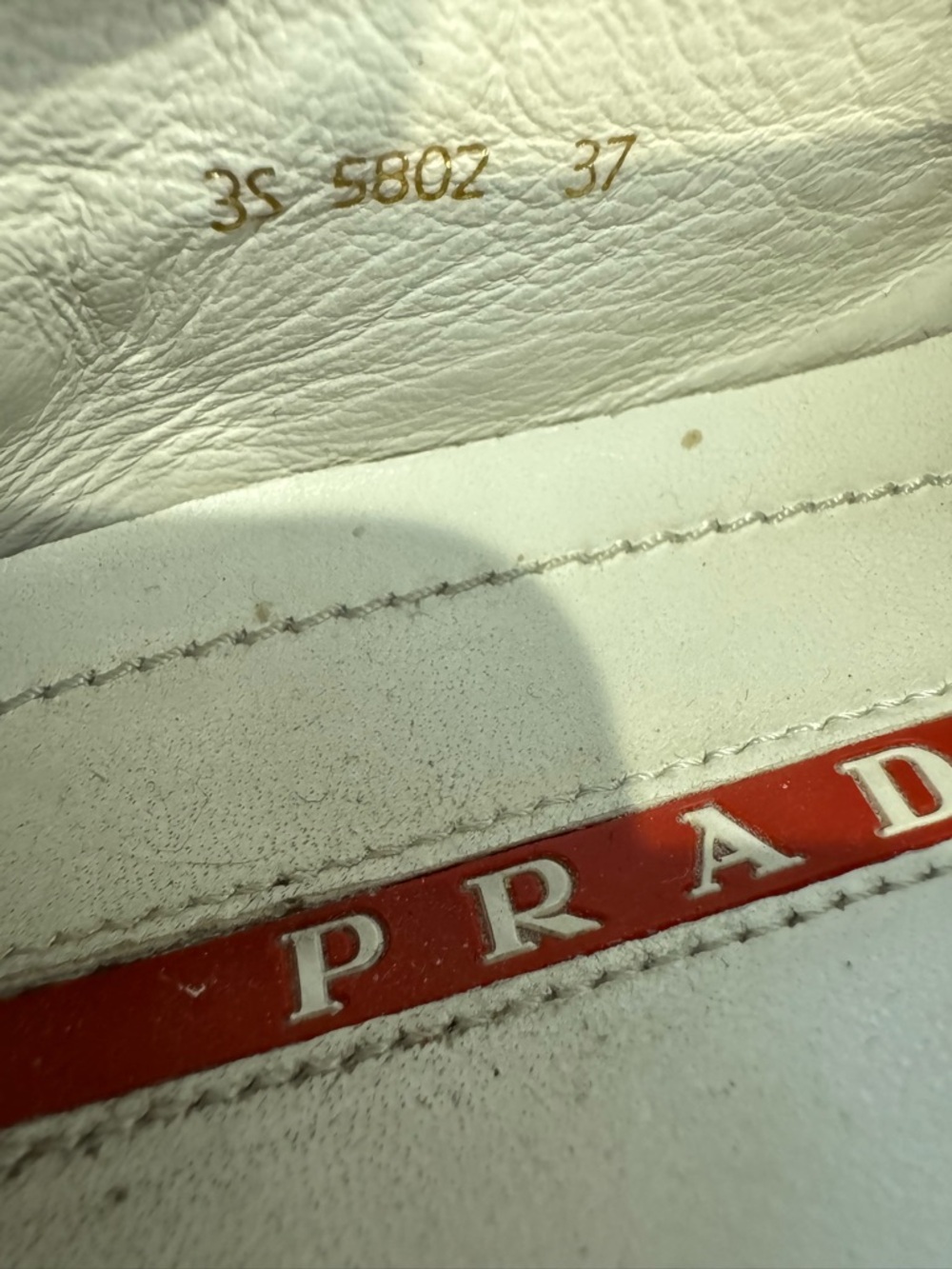 Prada Metallic Silver leather women's size US 7 37 slip-on sneaker - Picture 7 of 11